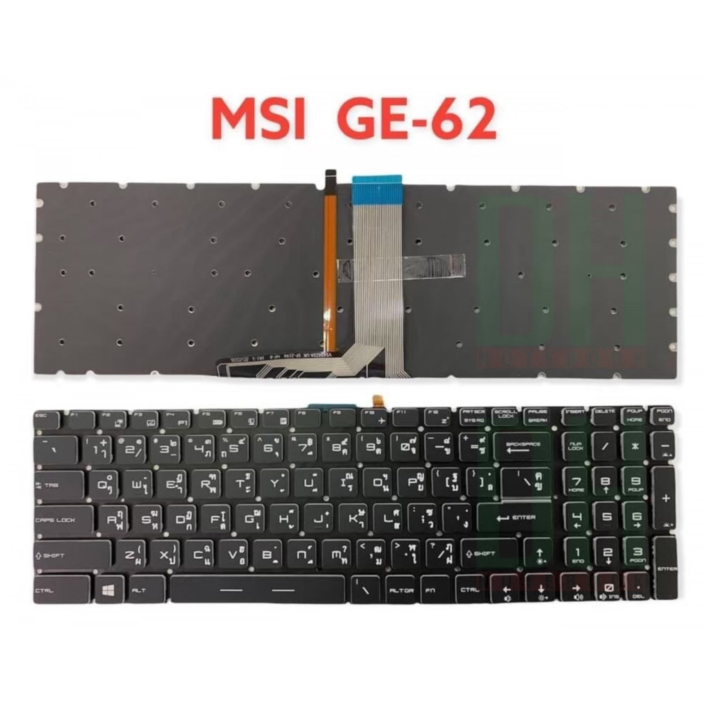 Bàn Phím Notebook MSI GE62 2QD GE62 2QE GE62 2QF Laptop Thái / eng