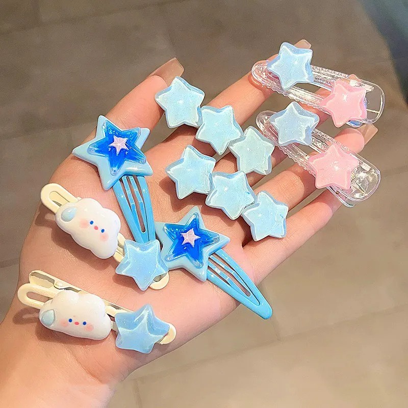Set 15 kẹp tóc mái Kẹp Tóc Hình Ngôi Sao Tinh Tế Cho Bé Gái