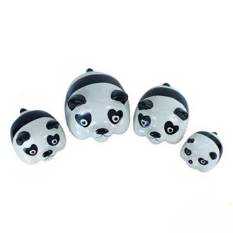 Heo lợn đất sứ tiết kiệm tiền gấu trúc Panda mắt thâm dễ thương 4 size lựa chọn - Gốm Hạnh Bát tràng