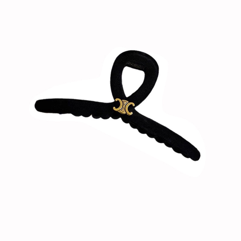 Đen Kẹp Tóc Hình Cá Mập Bằng Nhung Thời Trang Dành Cho Nữ