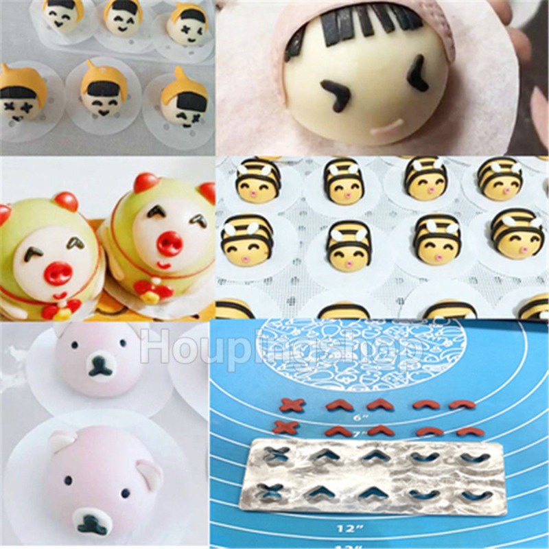 Set 2 / 3 / 4 Khuôn Làm Cơm Nắm Hình Biểu Cảm Hoạt Hình Dễ Thương