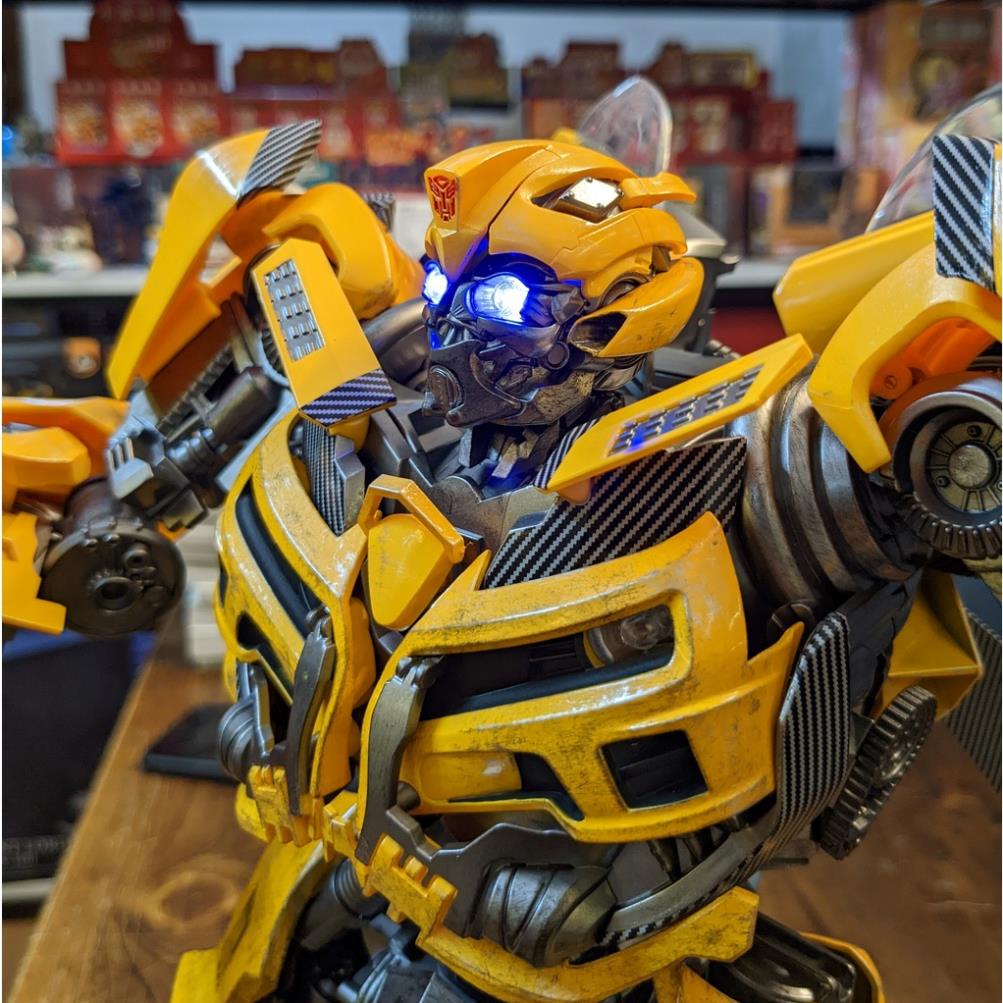 Mô Hình Robot Transformers Bumblebee 3A DOTM KO 37cm tặng kèm xe