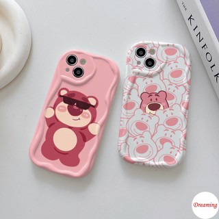 Ốp Lưng Cho OPPO Reno 14 13 12 11F 11 10 8 7 6 5 4 Pro Plus 8T 8Z 7Z 6Z 5F 4F A15 A7 A5S A5 A9 A3S F11 Kem gợn Sóng Cong Cạnh Họa Tiết Gấu Có Kính Mát