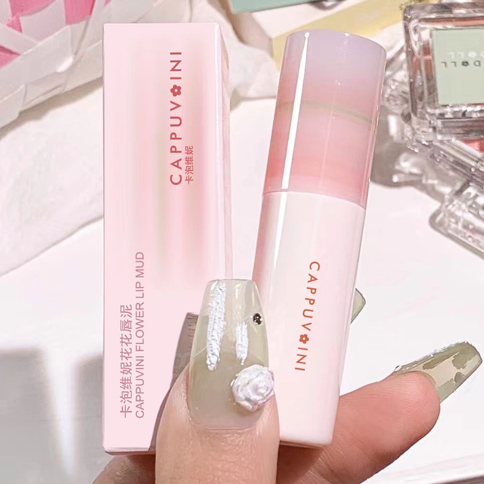 Cappuvini Son Kem Lì Nhung Mịn cappuvini Thiết Kế Vỏ Son Hình Bông Hoa Nhỏ Xinh Xắn