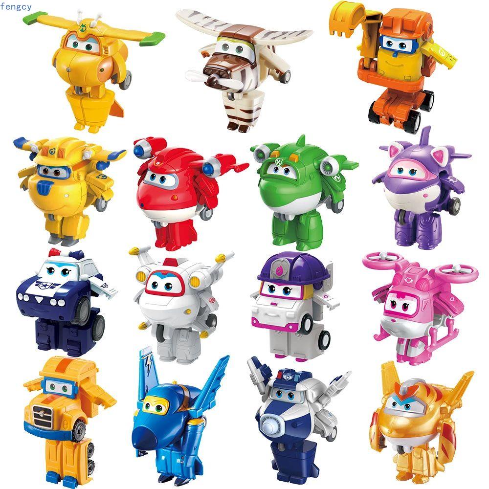 FENGCY Super Wings Anime dành cho trẻ em Robot máy bay Mini Jett Dizzy