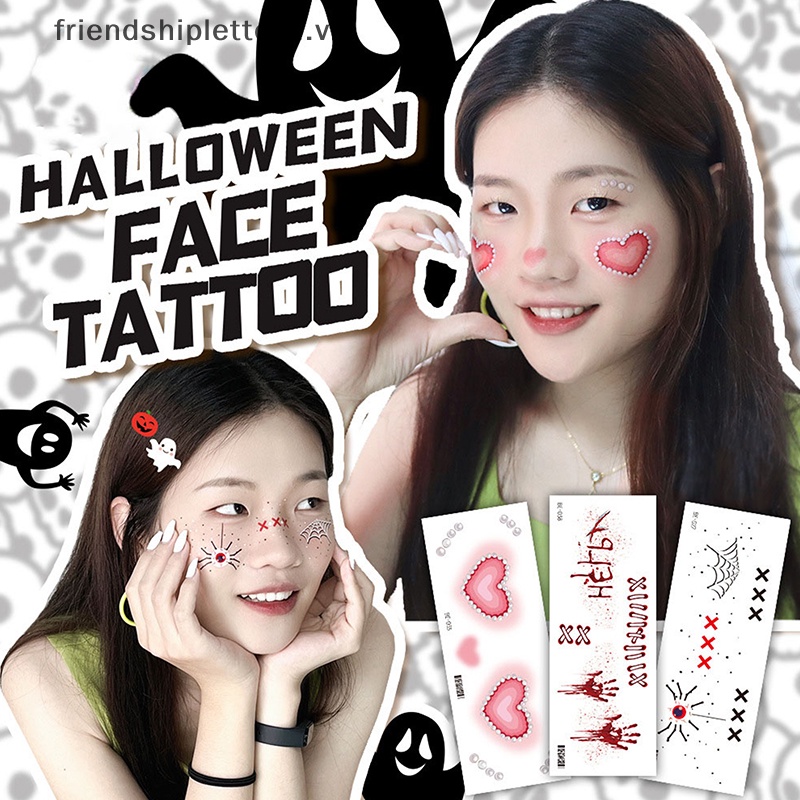 Hình Xăm Dán Vết Thương Máu Kinh Dị Hóa Trang halloween