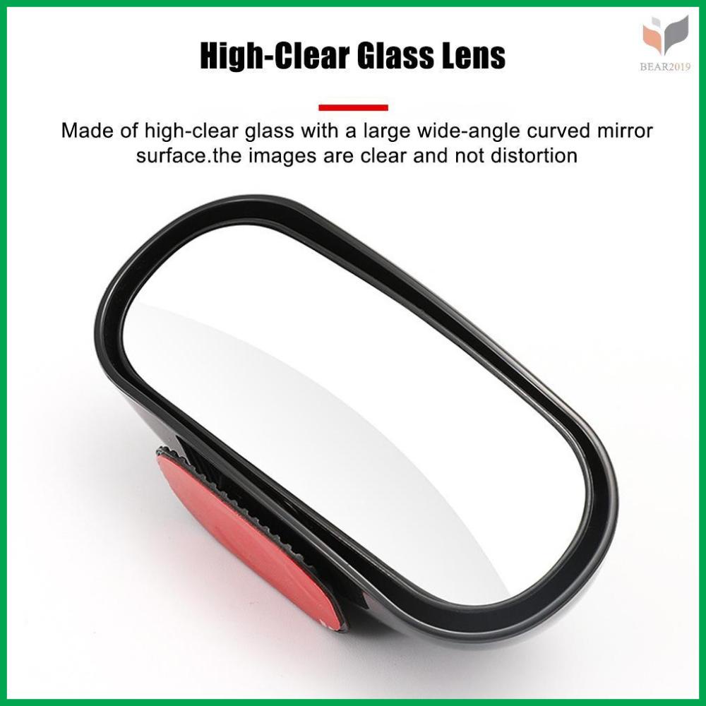 Wide Angle Baby View Mirror for Car Truck SUV - Stick-on Rearview Mirror with 360° Rotation