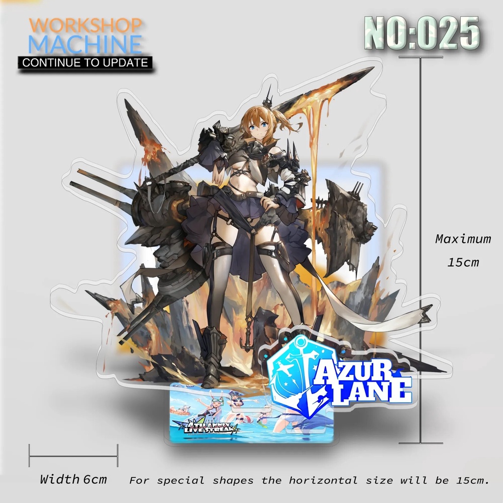 Mô hình Standee Azur Lane P1 Anime Nữ Quân Đội Azur Lane Manga Phụ kiện trang trí để bàn góc học tập