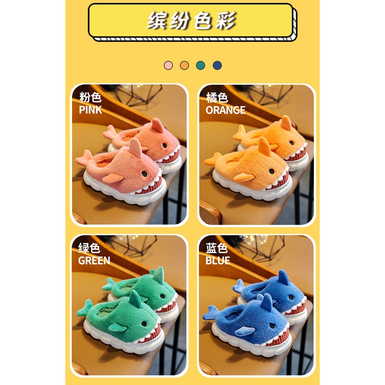 Dép Bông Đi Trong Nhà Hình Cá Mập Dễ Thương Cho Bé trai/gái