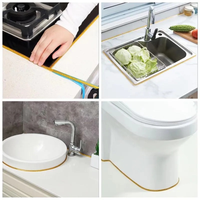 Cuộn Băng Keo Dán Viền Bồn Rửa Chén / Sàn Nhà Tắm / Nhà Bếp Bằng pvc Chống Thấm Nước 6m