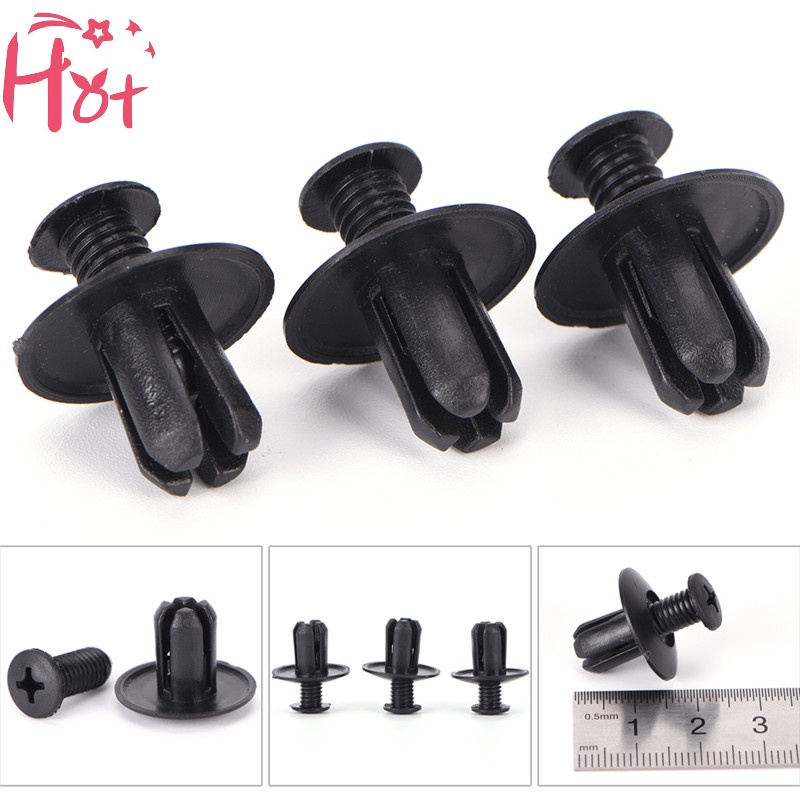 FENDER Set 50 Kẹp Nhựa Màu Đen 8mm Giữ Tấm Chắn Bùn Xe Hơi Vners vn