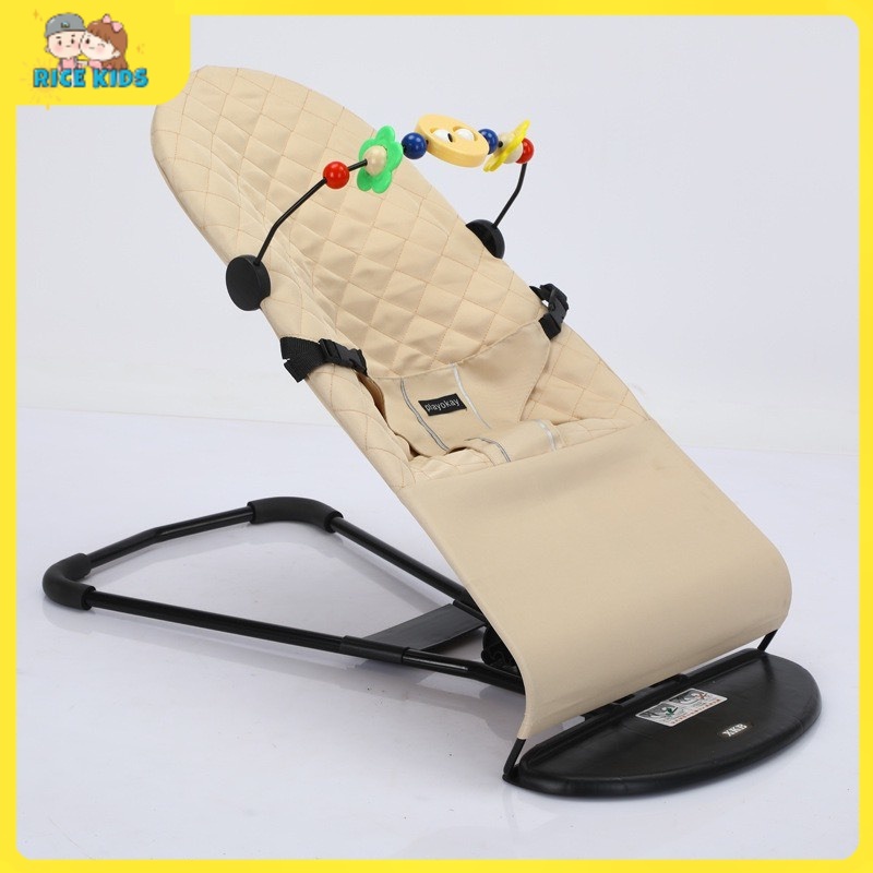 Ghế nhún rung chống võng lưng Ricekids cho trẻ sơ sinh từ 2 tháng đa năng cho bé, chất liệu cotton thoáng mát an toàn