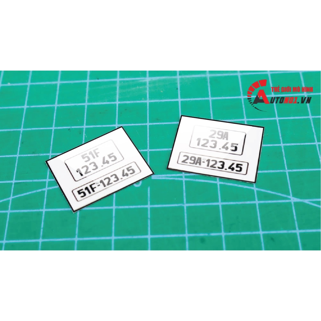 MÔ HÌNH BIỂN SỐ XE CHO MÔ HÌNH Ô TÔ 1:32 - 1:24 - 1:18 - HN - HCM