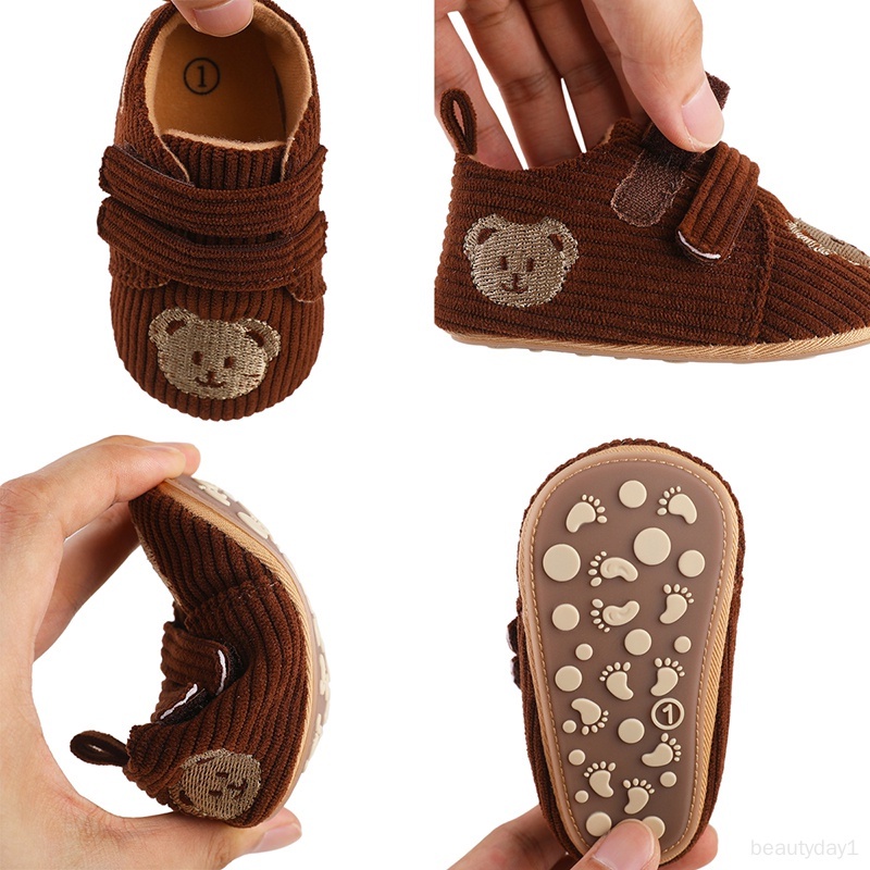 Giày Đế Mềm Chống Trượt Họa Tiết Sọc Thời Trang Xuân Thu Cho Bé