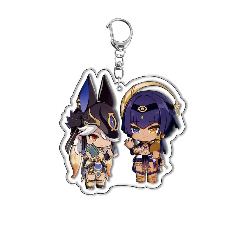 Genshin Móc Chìa Khóa Bằng acrylic In Họa Tiết Hoạt Hình Dễ Thương