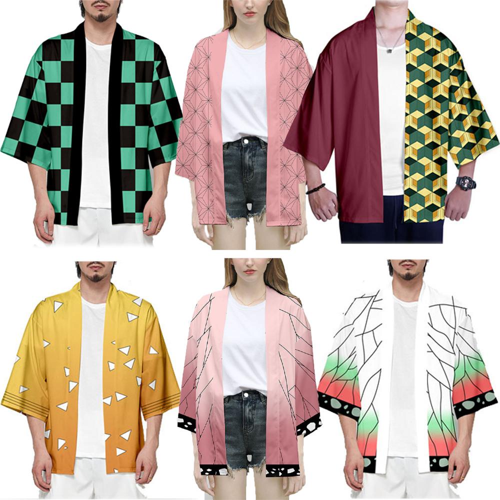 Tất tay Áo Khoác Cosplay Nhân Vật Anime Agatsuma Zenitsu Tomioka Giyuu Kamado Tanjiro Kamado Nezuko tặng kèm xe