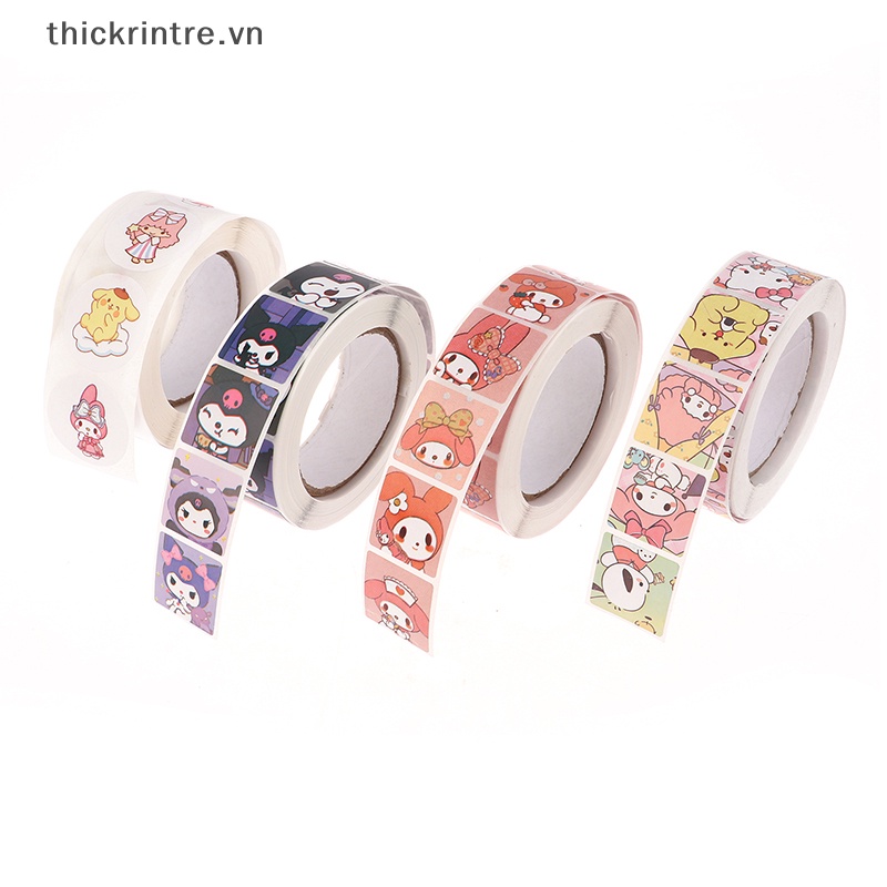 SANRIO Cuộn 500 Miếng Dán Trang Trí Hình kuromi hello kitty Dễ Thương vn