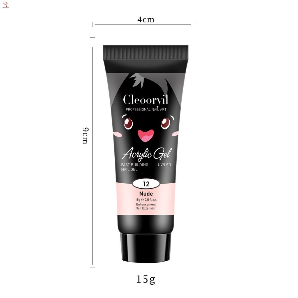 Keo Dán Nối Dài Móng Tay Chuyên Nghiệp Màu Sắc Đơn Giản 15ml