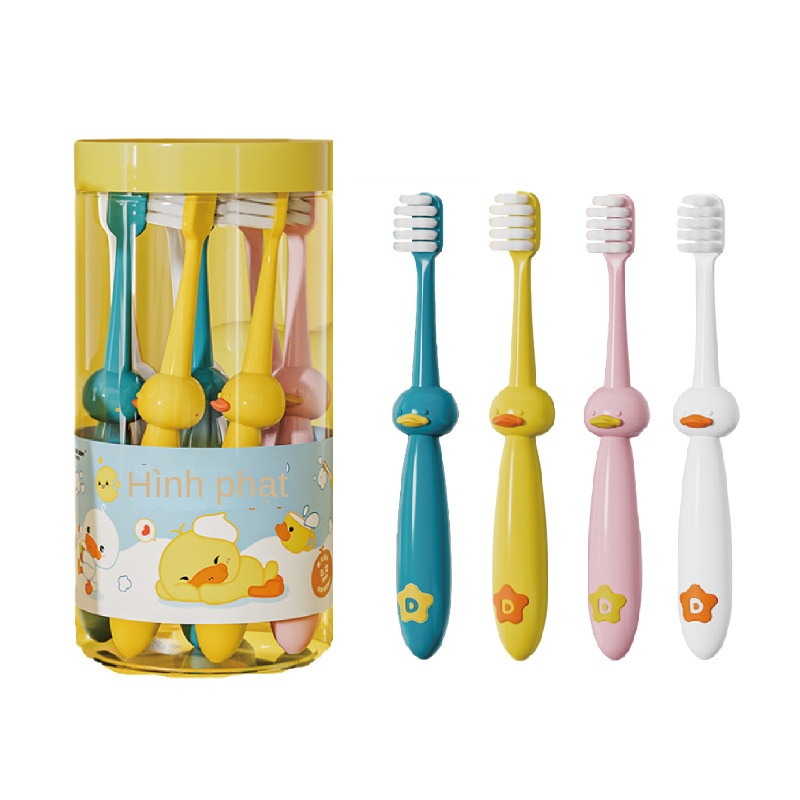 Bàn Chải Đánh Răng Lông Mềm Hình Hoạt Hình Cho Trẻ Em 2-12 Tuổi
