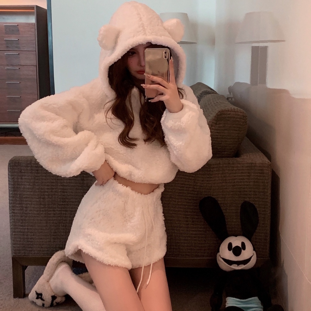Áo Hoodie Tay Dài Dáng Rộng In Hình Gấu Thời Trang Thu Đông 2022 Phong Cách Mới