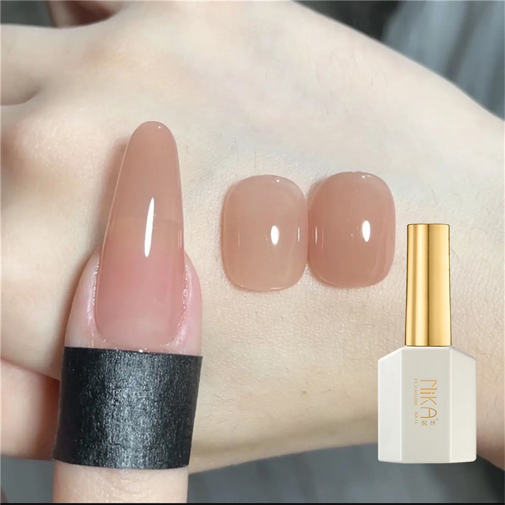 ♕ Nika Gel Sơn Móng Tay Màu Sắc Khỏa Thân Đá Trong Suốt Trà Mật Ong Fine Long Lanh Siêu Flash Trị Liệu Bằng Quang Keo Thu Đông Nail Art For Nail Shop 15ml UPBEST