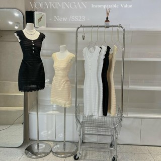 Váy ren dệt tiểu thư 3 màu 