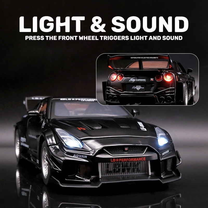 Mô Hình Xe Hơi Nissan GTR CSR2 Bằng Hợp Kim Tỉ Lệ 1: 32 tặng ô tô
