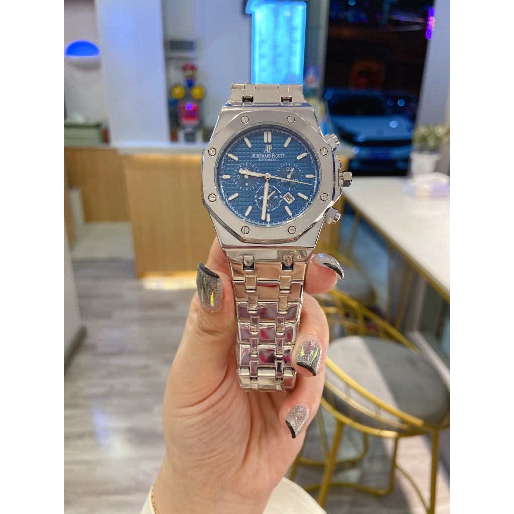 Đồng Hồ quartz Kim Loại Màu Đen / Bạc Thời Trang