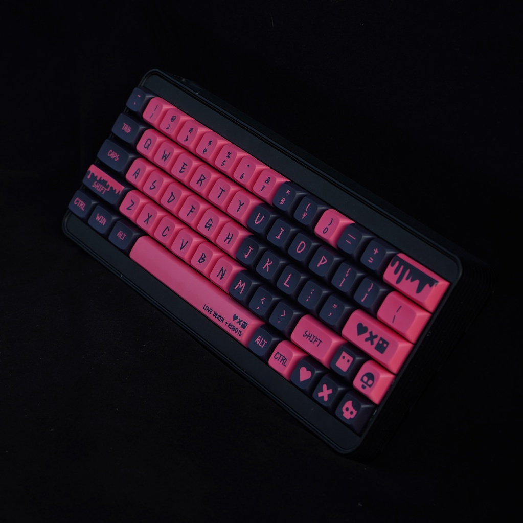 Keycaps chủ đề Love Death, keycap 130 phím, chiều cao XDA 9,5MM, thăng hoa PBT, phù hợp với bàn phím phím 87/68/84/104/108