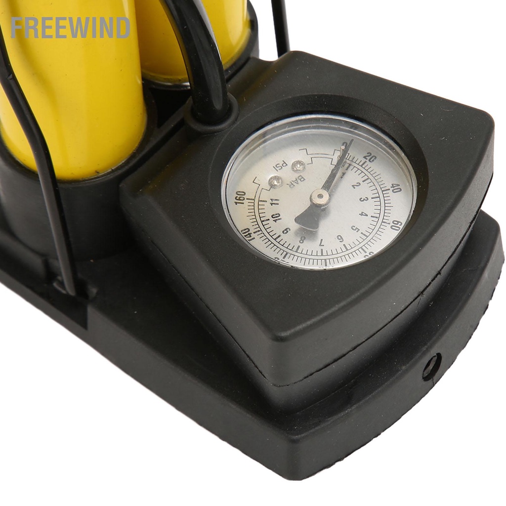 FreeWind Máy bơm chân đôi thùng nhanh chóng hiệu quả đa chức năng Xe đạp di động sàn lốp hơi không khí cho xe ô tô