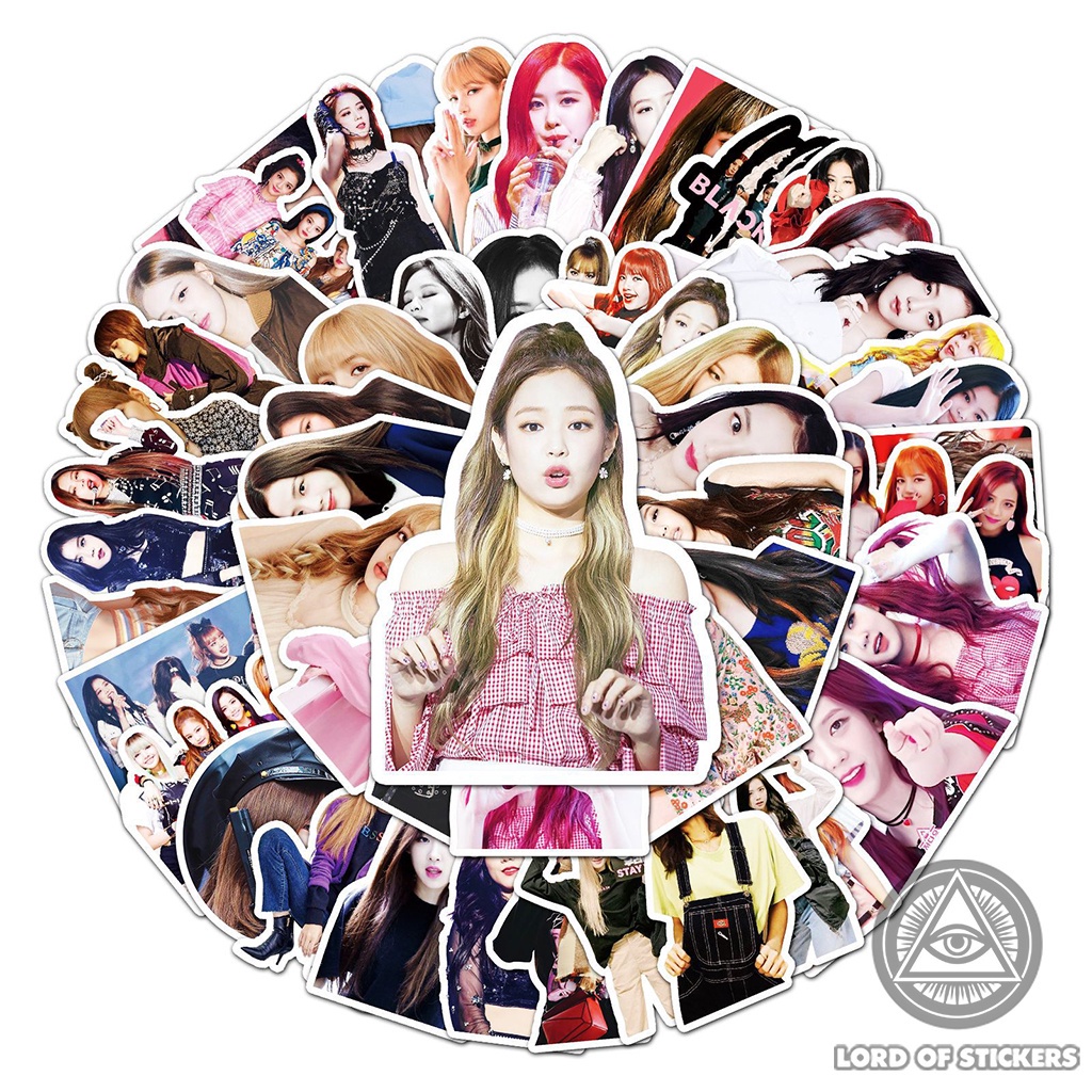 Set 52 Hình Dán BLACKPINK Sticker Cute Ban Nhạc Kpop Chống Thấm Nước Trang Trí Mũ Bảo Hiểm, Laptop, Ván Trượt, Vali, Sổ