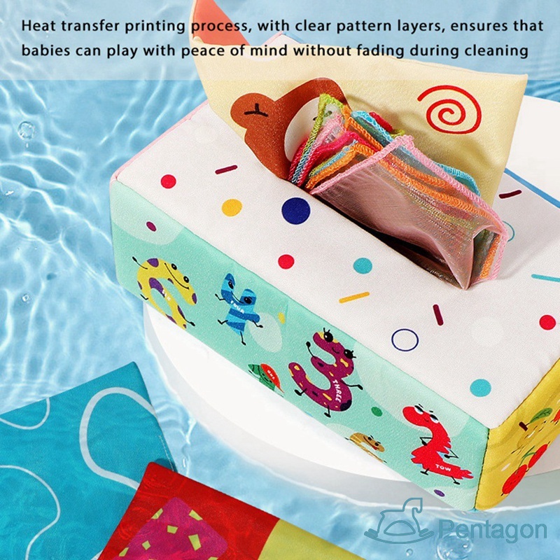 Hộp Khăn Giấy Đồ Chơi Cho Bé Đeo Ngón Tay