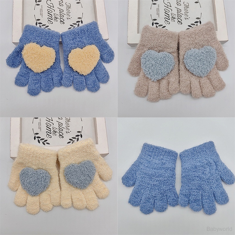 Găng Tay Lông Nhung Dày Dặn Ấm Áp Dễ Thương Xinh Xắn Cho Bé