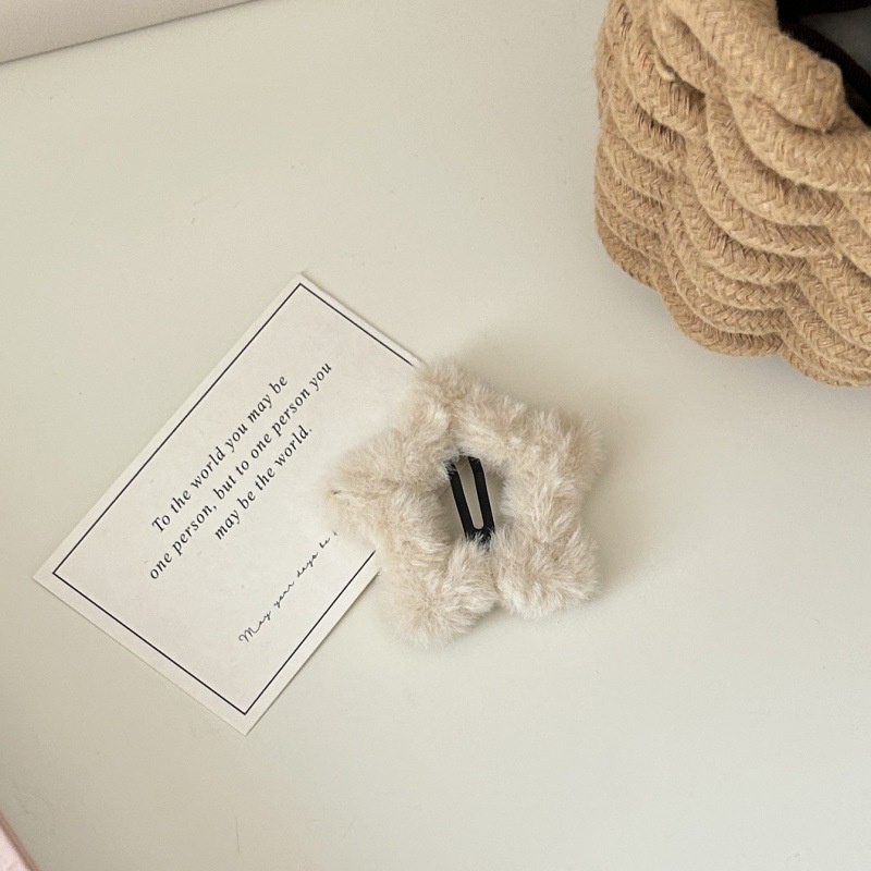 Kẹp Tóc Hình Ngôi Sao Năm Cánh Màu Cà Phê Phong Cách Mới 2023