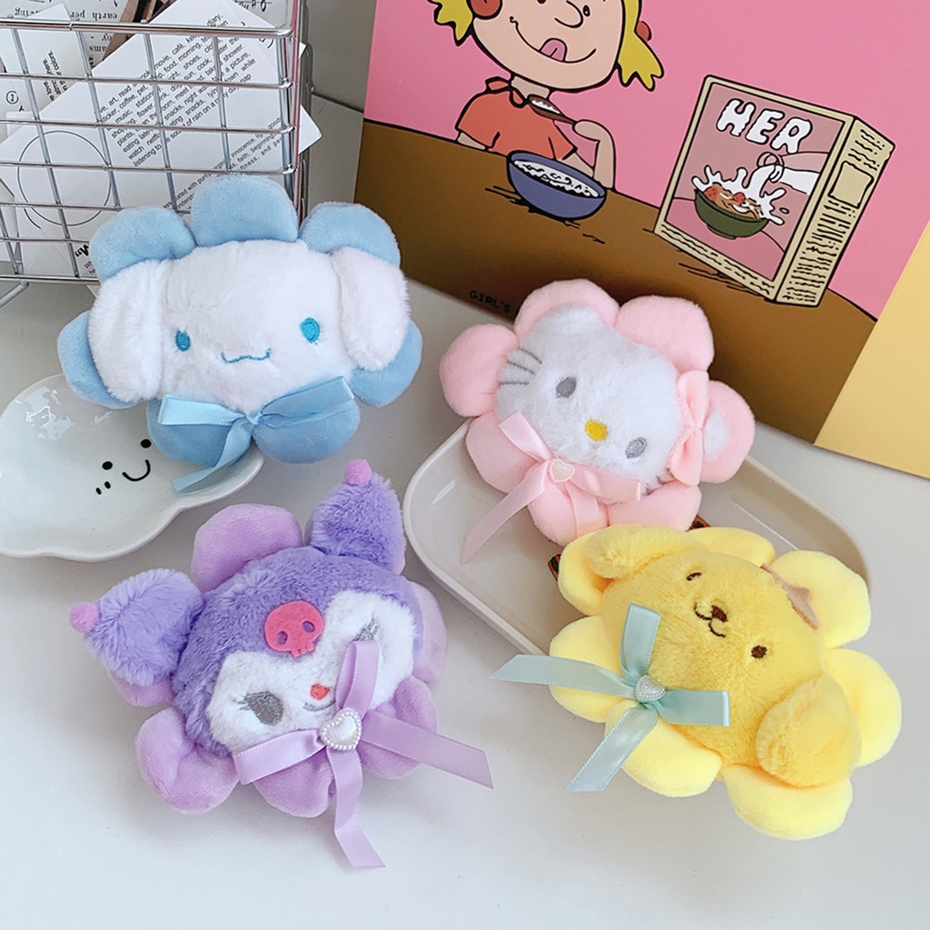 Búp Bê Nhồi Bông Hình Chú Chó sanrio kuromi 12cm Dễ Thương