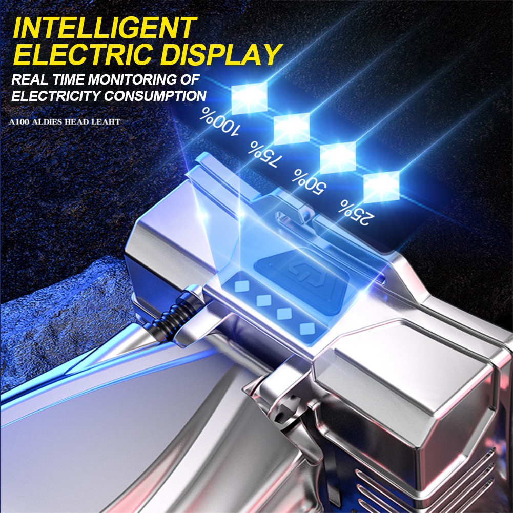 Đèn Pin Đội Đầu Siêu Sáng Ánh Sáng Trắng / Vàng Có Thể Sạc Lại Công Suất Cao Đa Ứng Dụng