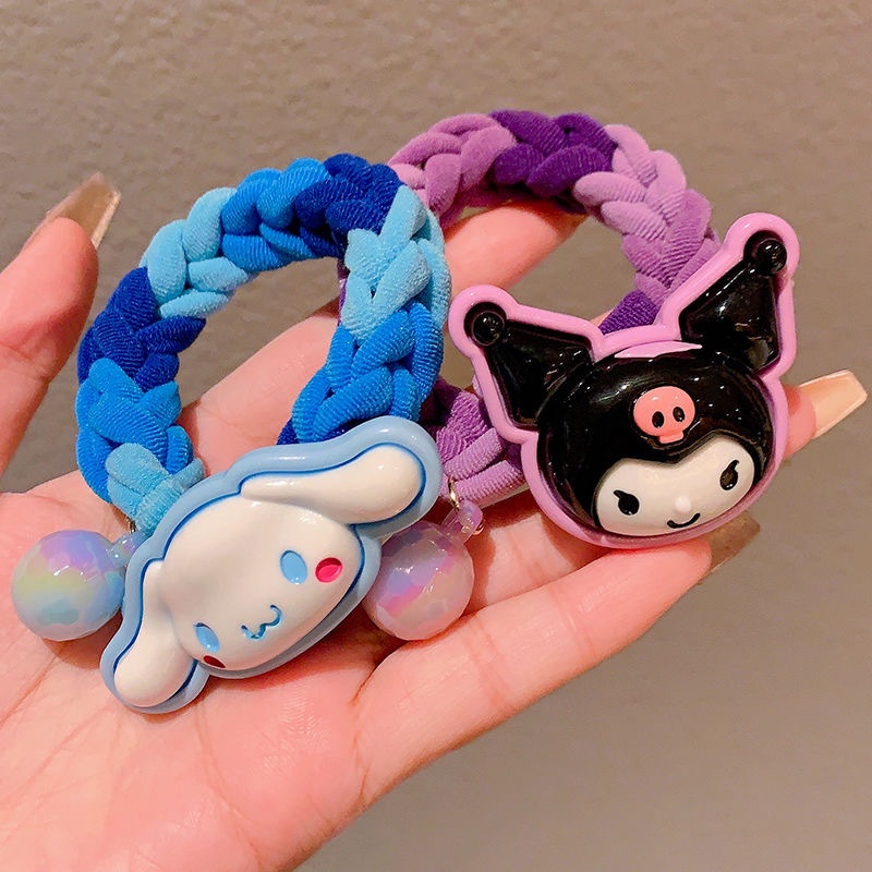 Sanrio Dây Buộc Tóc Cao Su Hình Gấu / Dâu Tây / kuromi cinnamoroll Đáng Yêu Cho Cặp Đôi