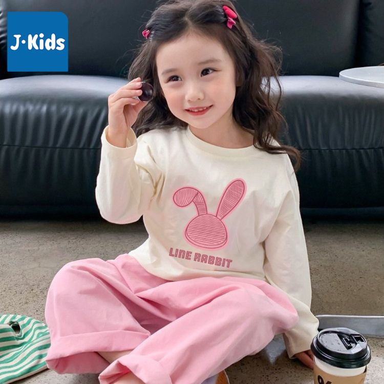 Đồ bộ thu đông cho bé trai bé gái J-Kids bộ thun dài tay cho bé chất thun cotton in hình độc đáo BDRB33