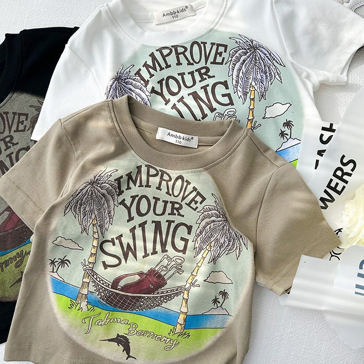 Áo phông croptop ambb bg