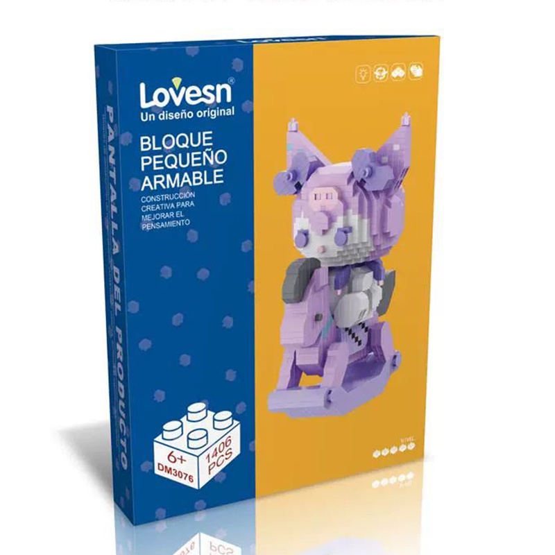 Nano block Bộ Đồ Chơi Lắp Ráp Hình Que Kem / kuromi / hello kitty Xinh Xắn Cho Bé