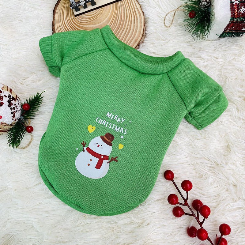 Áo Len Lông Cừu Giữ Ấm Mùa Thu Đông Phong Cách Giáng Sinh Dành Cho Thú Cưng