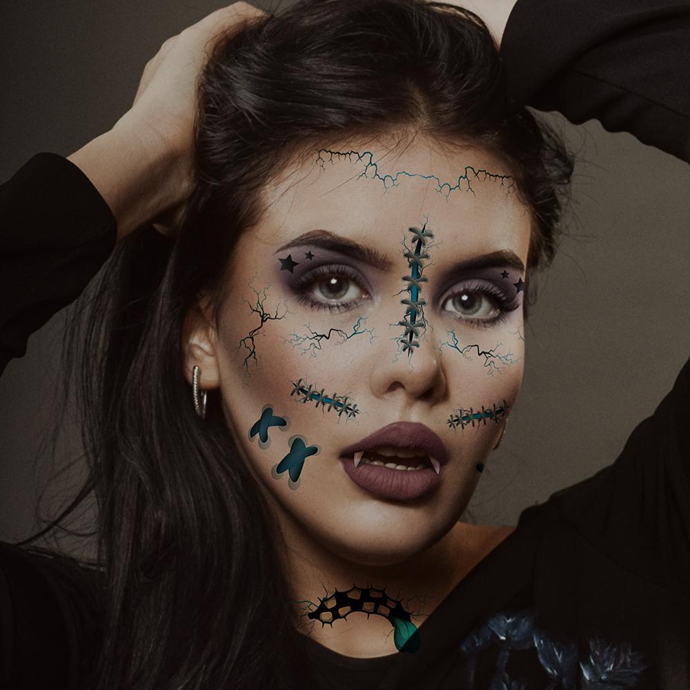 Sms Hình Xăm Dán Chống Thấm Nước s4w2 Phong Cách halloween Độc Đáo