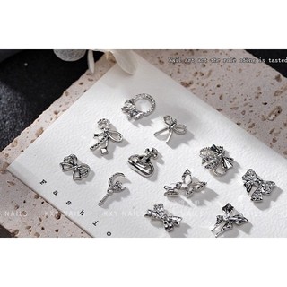 Phụ kiện đính móng hợp kim hình nơ bướm