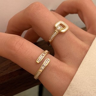Nhẫn Đính Đá Phong Cách retro Thời Trang Cao Cấp