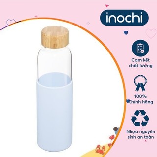 Bình nước thuỷ tinh bọc silicon Inochi - Nikko 550 ml