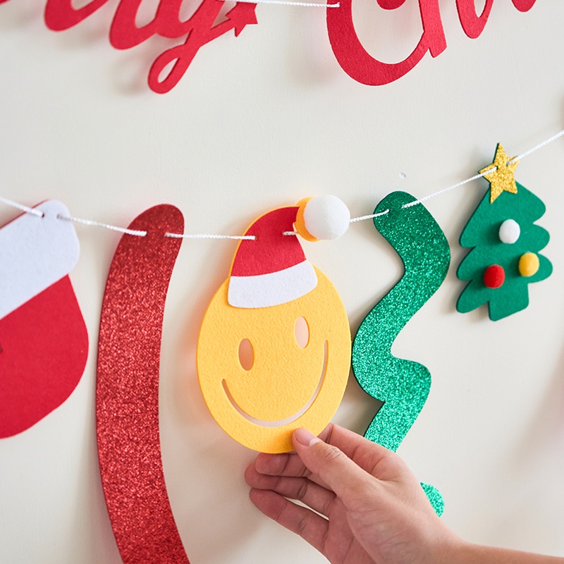 Dây Cờ Treo Tường Trang Trí Giáng Sinh Năm Mới