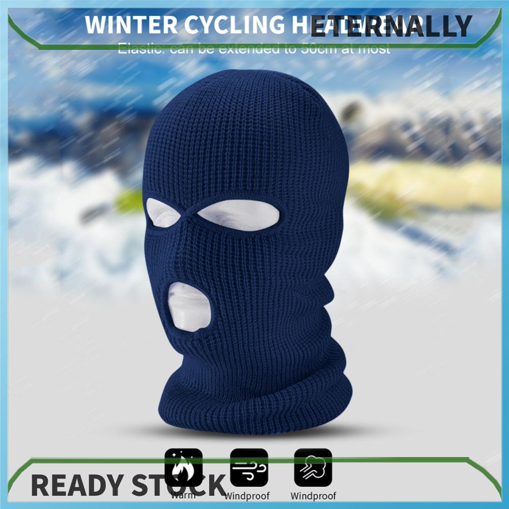 Mũ Trùm Đầu Bằng acrylic 3 Lỗ Ấm Áp Có Mặt Nạ Trượt Tuyết