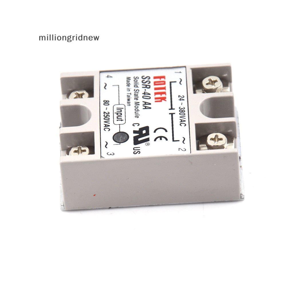 Rơ Le Trạng Thái Học Rắn ssr-40aa-h 40a 80-250v ac to 90-480v ac ssr 40aa mgn