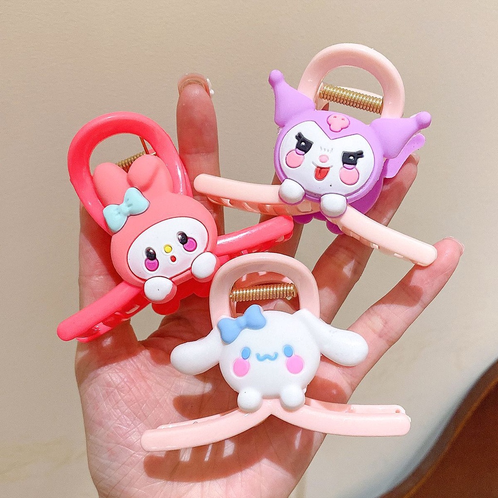 Kẹp tóc càng cua họa tiết hoạt hình sanrio cho bé, kẹp càng cua 8cm đáng yêu cho bạn gái