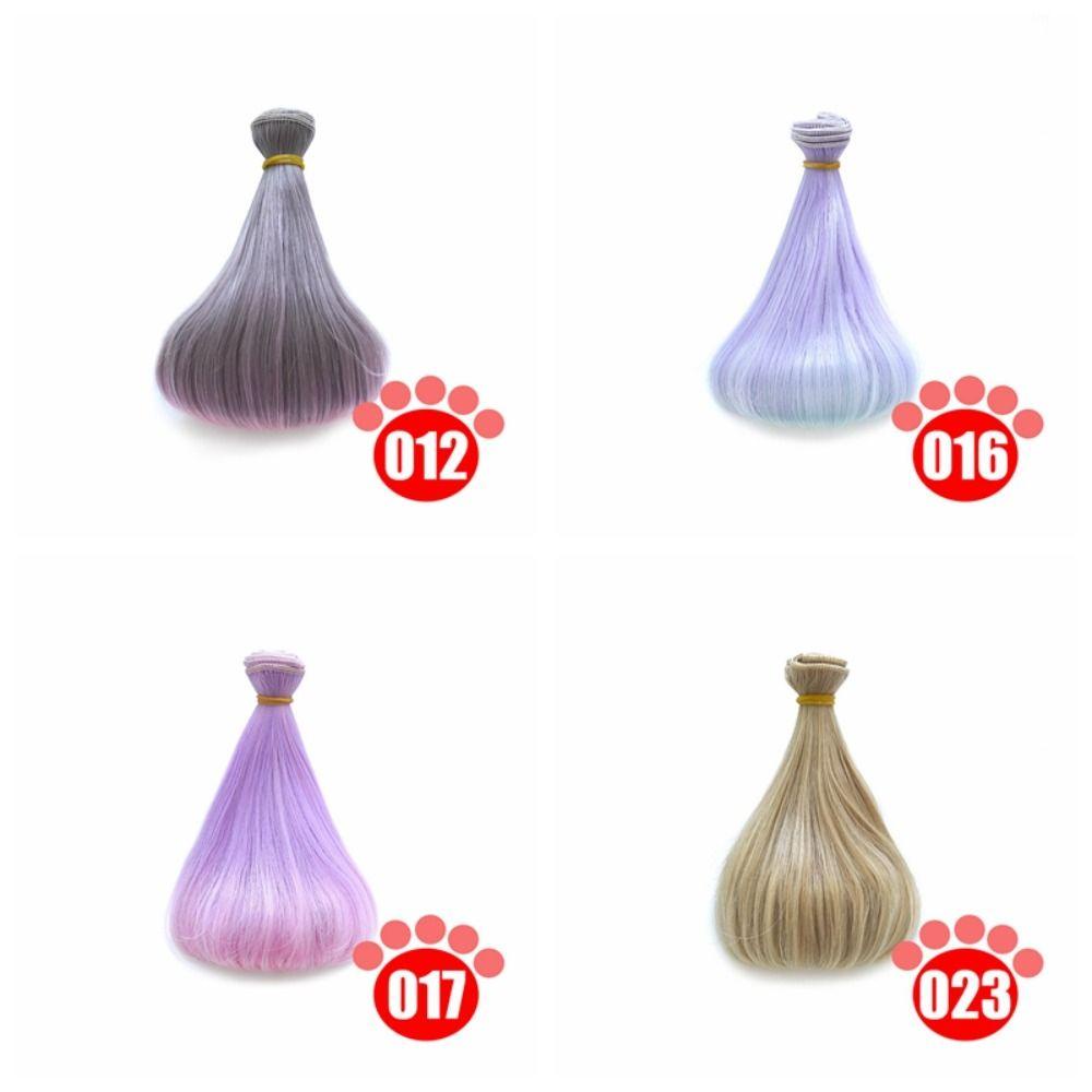 Tóc Giả Búp Bê bjd sd Bằng Sợi Lụa Mềm 15cm Nhiều Màu Sắc